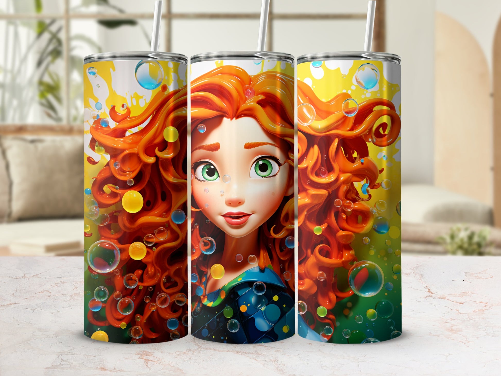 Vibrant Cartoon Character Art Double-Walled Tumbler