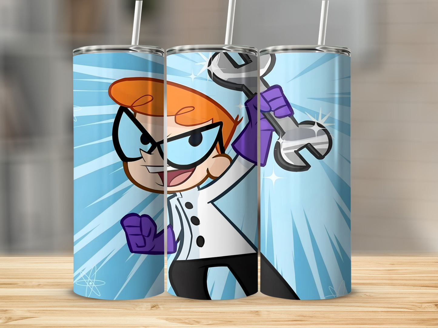 Cute Cartoon Character Holding Wrench Tumbler Cup