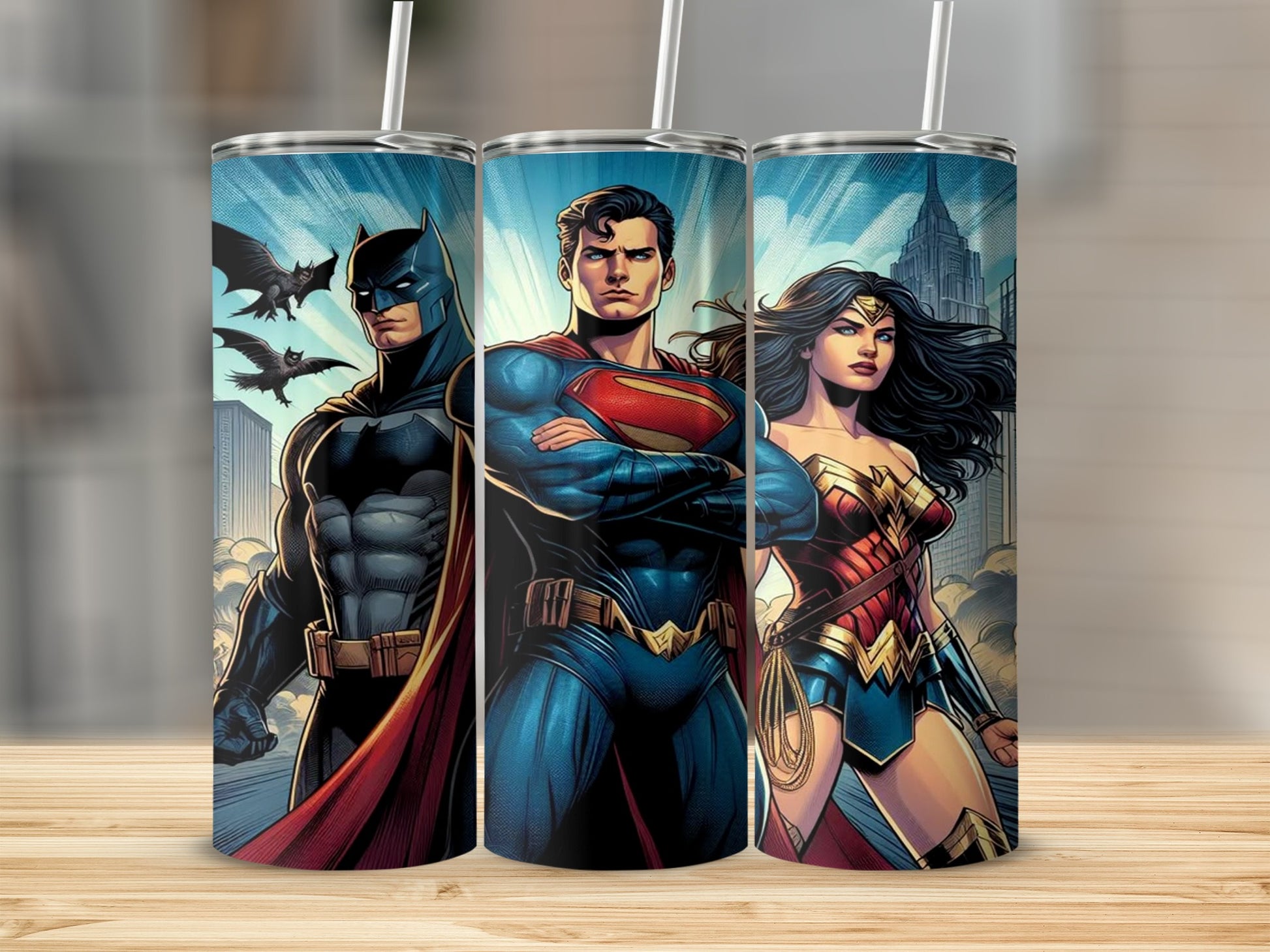 Justice League Superhero Tumbler Trio