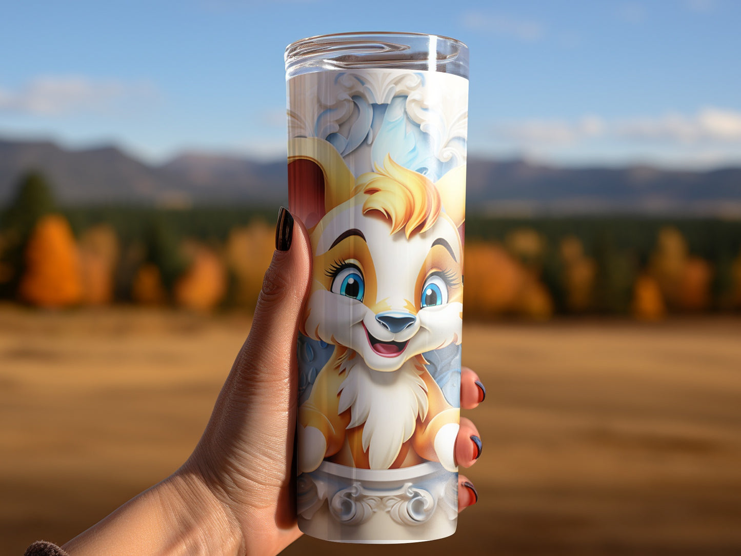 Cute Character Themed Tall Drinking Tumbler