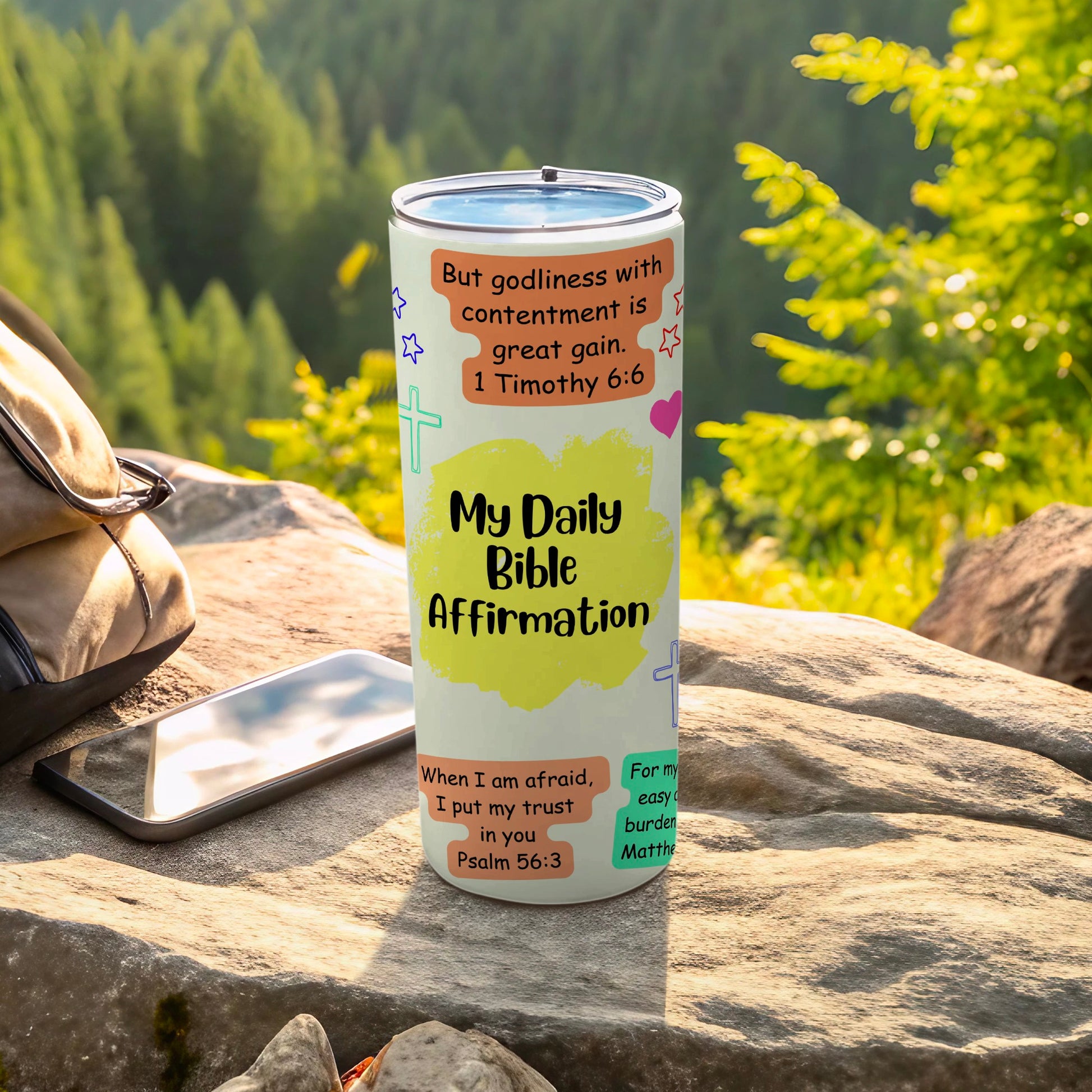 My Daily Bible Affirmation Insulated Tumbler with Lid