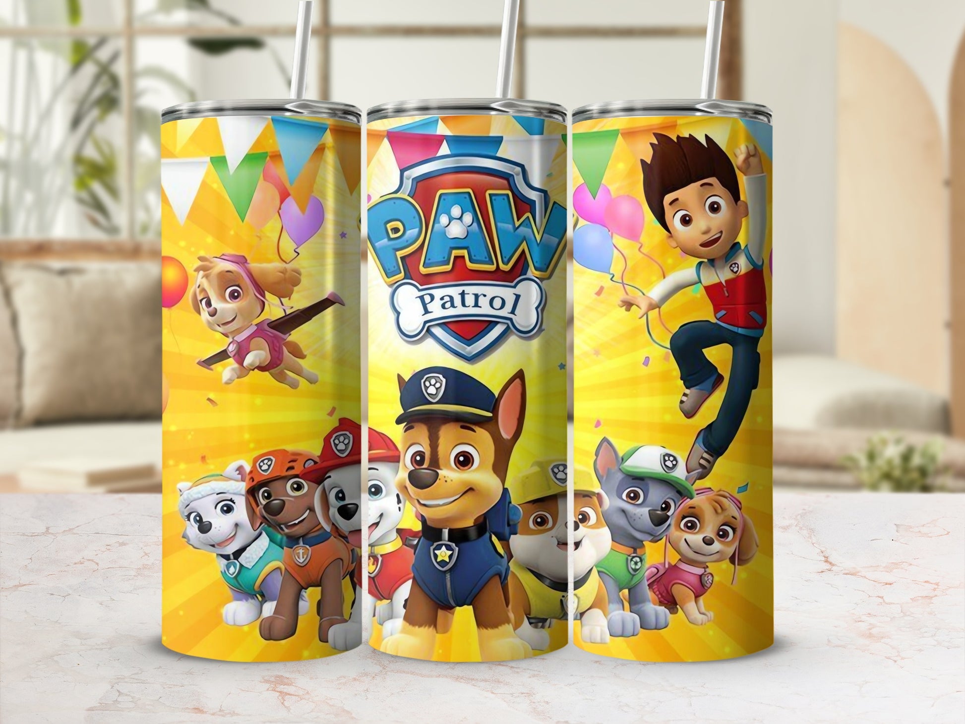 Colorful Paw Patrol Character Party Infused Tumbler