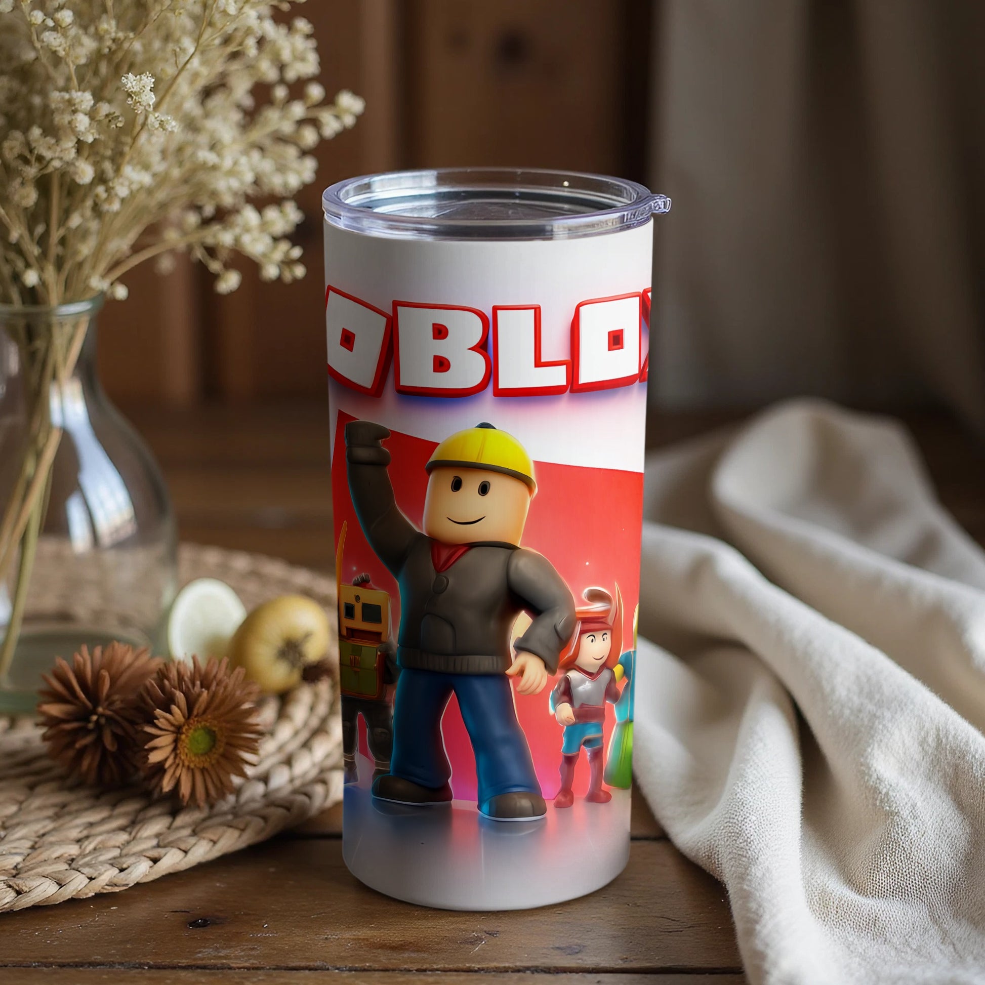 Colorful Roblox Character Printed Tumbler Cup