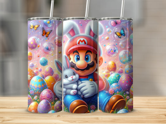 Mario Easter Bunny Eggs Butterflies Tumbler product type