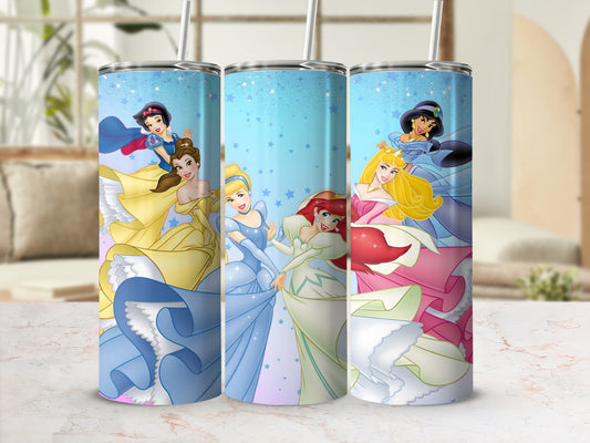 Princess Themed Stainless Steel Tumbler for Kids