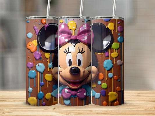 Colorful Bow and Drip Design Insulated Tumbler