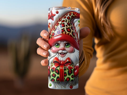 Festive Christmas Gnome Art Insulated Tumbler Product