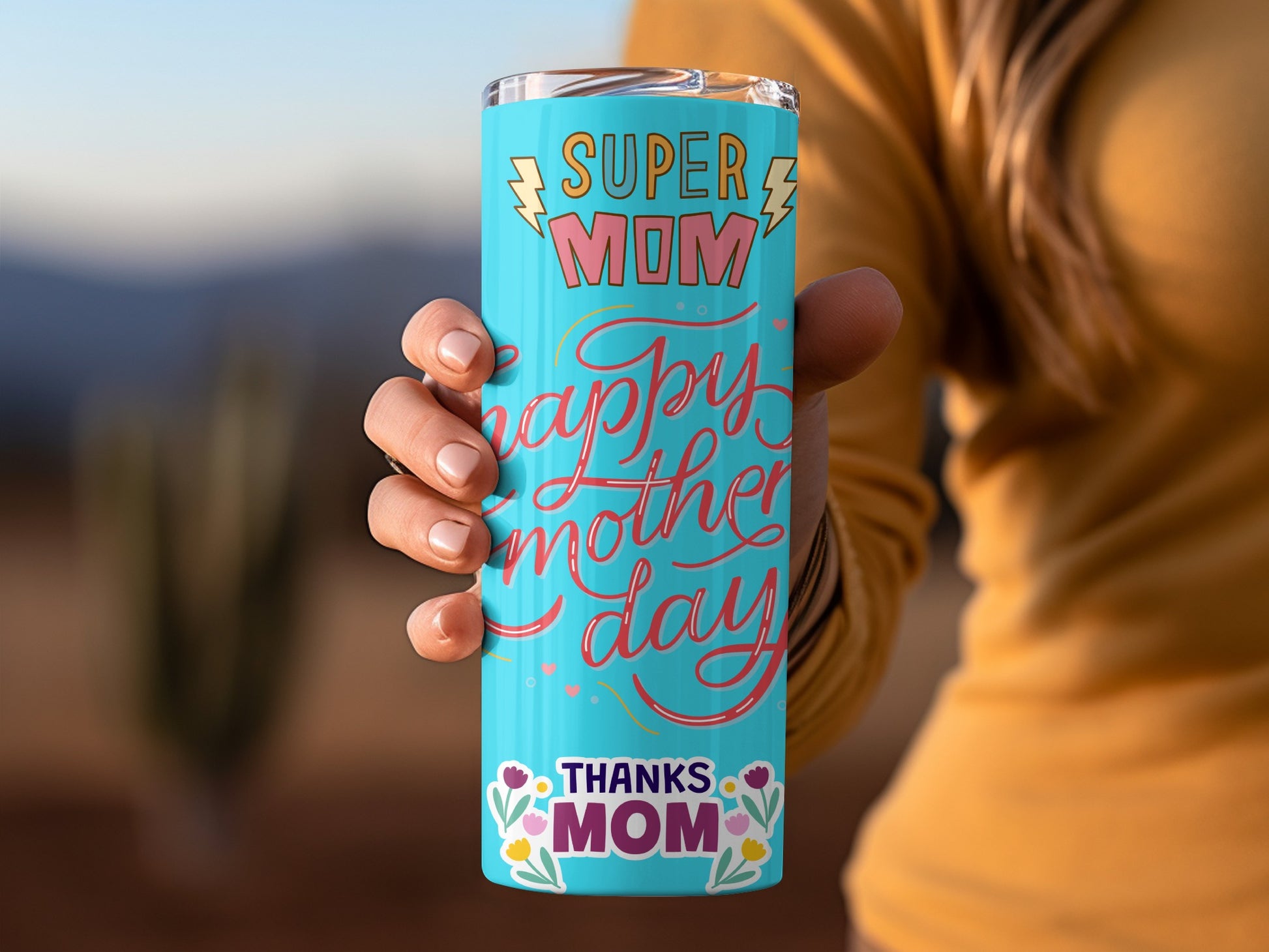 Super Mom Happy Mother Day Thanks Mom Tumbler