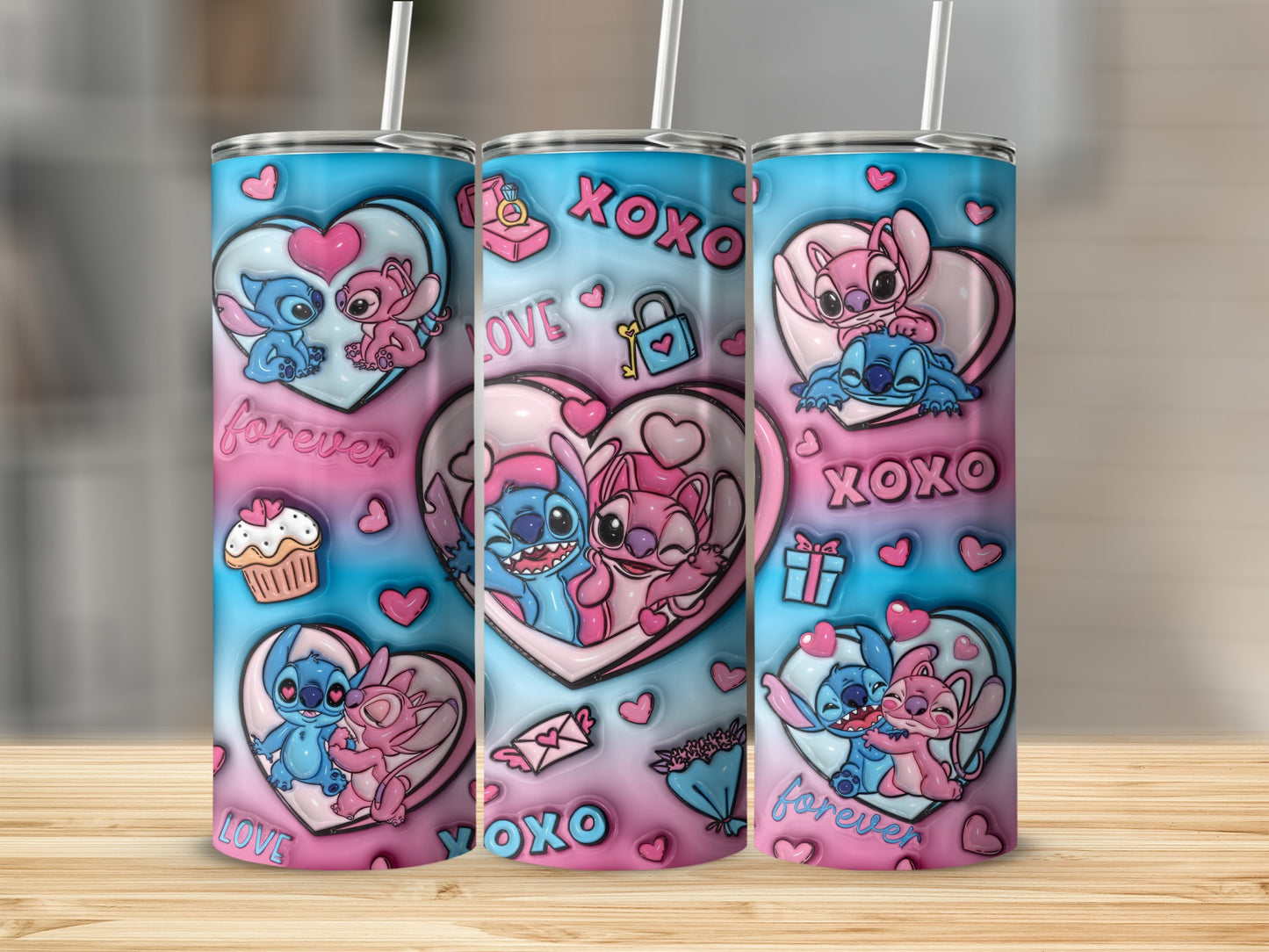 Cute Cartoon Love Theme Insulated Cup Design