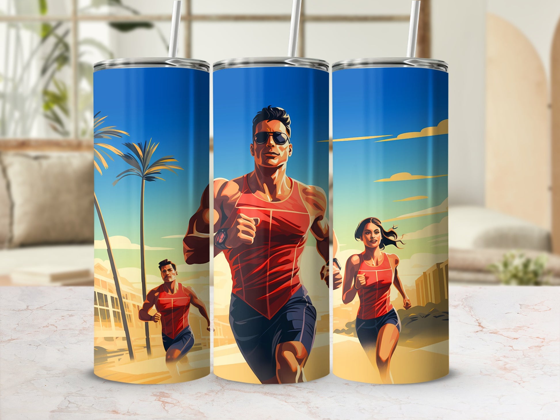 Dynamic Runners Outdoors Fitness Jogging Artwork Tumbler product type

running
jogging
fitness
exercise
athletic
runner art
workout
outdoor scene
palm trees
cityscape
graphic art
illustration
sporty design
sunny day
active lifestyle
men running
women running
tumbler design
drinkware
artistic print