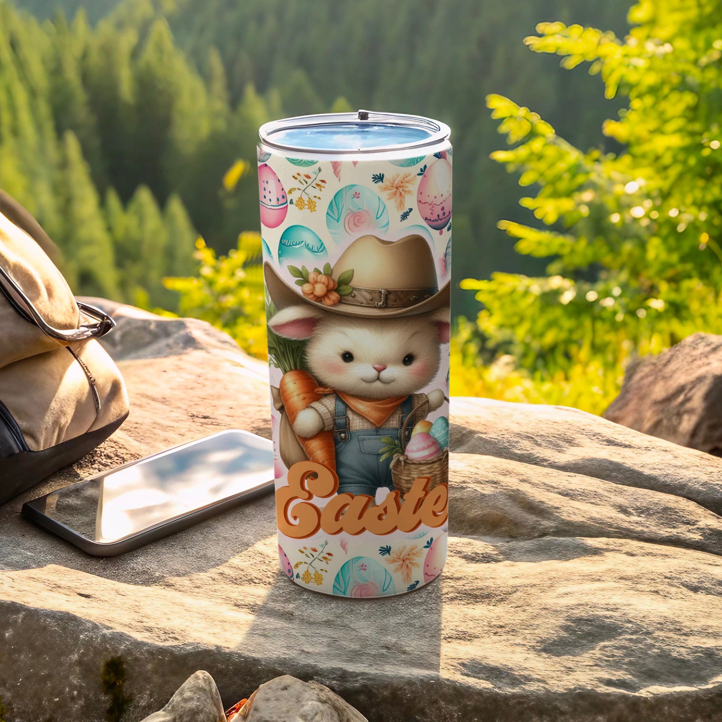Adorable Bunny Cowboy Hat Carrot Easter Eggs product type