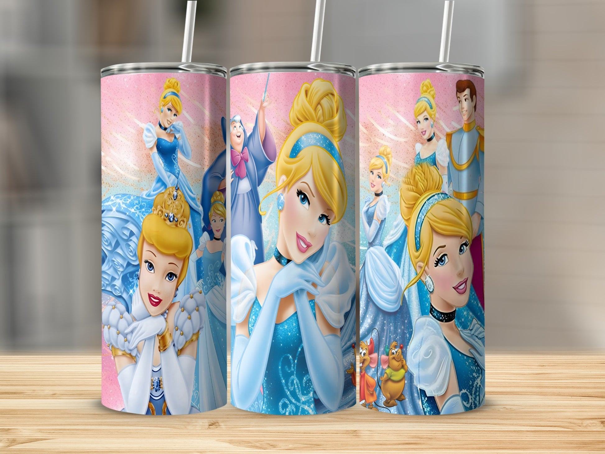Cinderella Fairy Tale Inspired Stainless Steel Tumbler