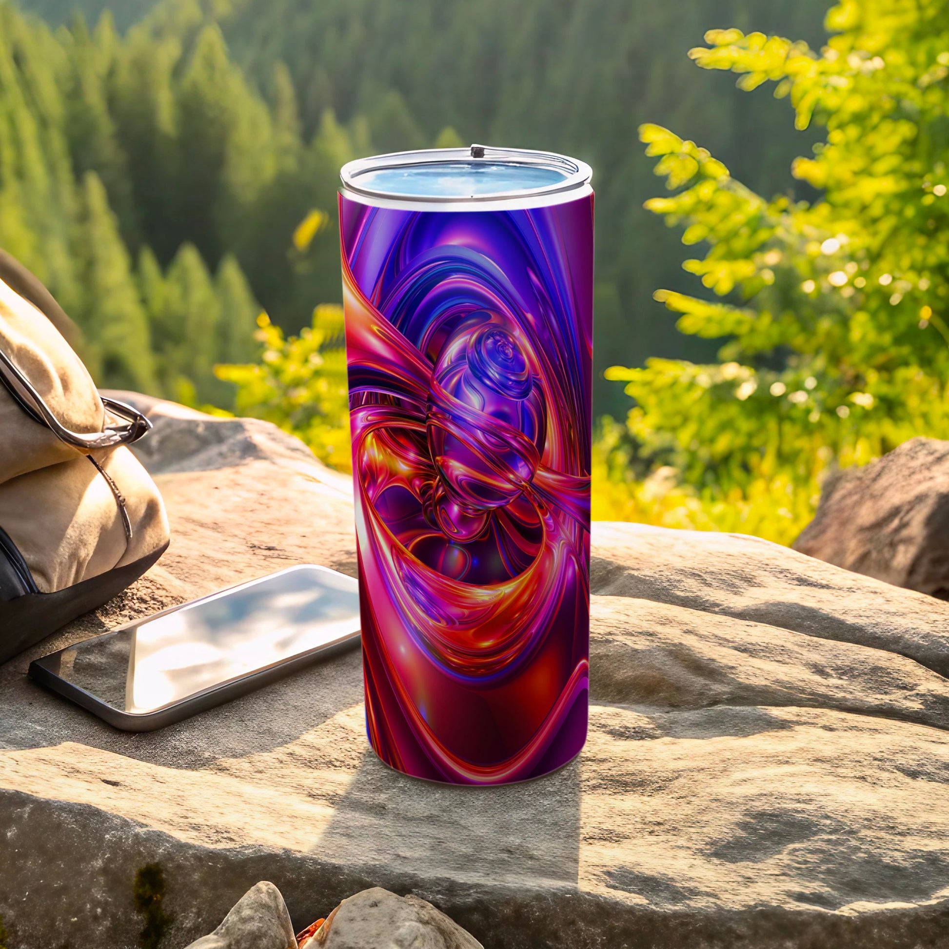 Vibrant Abstract Swirl Pattern Outdoor Tumbler product type