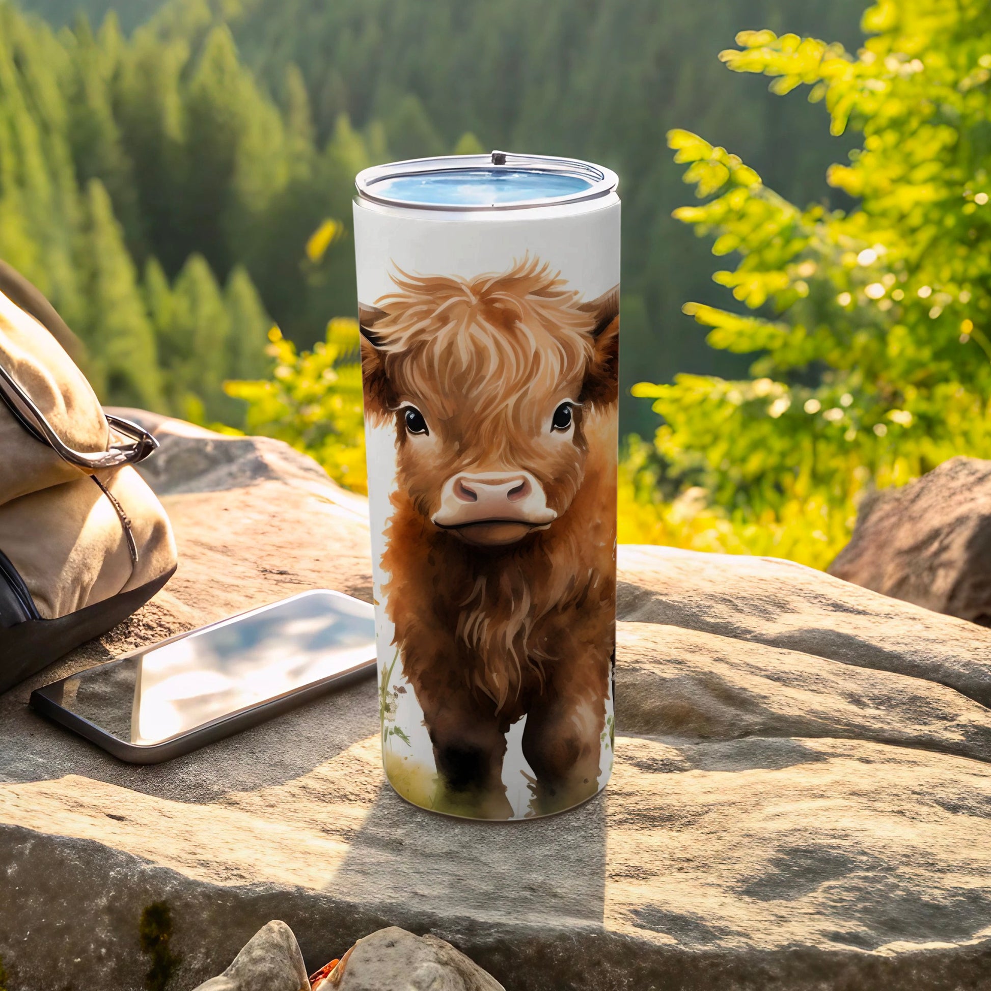 Highland Cow Art Insulated Tumbler Great for Outdoors
