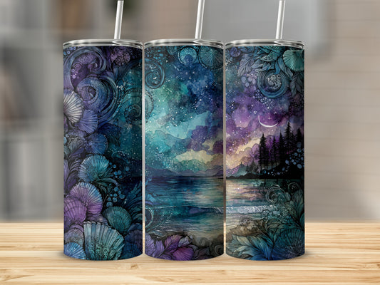 Beautiful Ocean and Galaxy Designs Tumblers