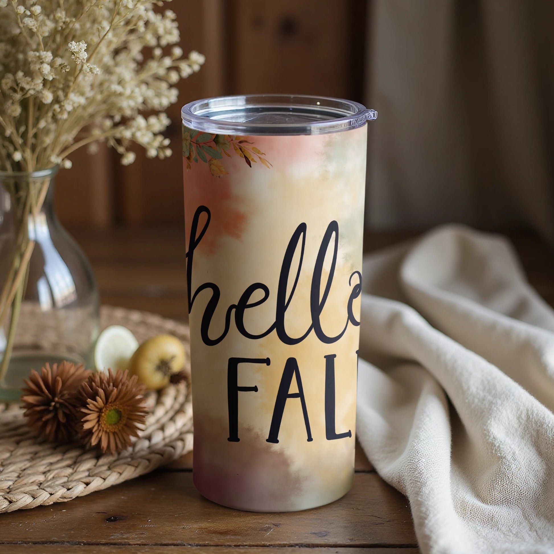 Hello Fall Tumbler Autumn-Themed Drinkware