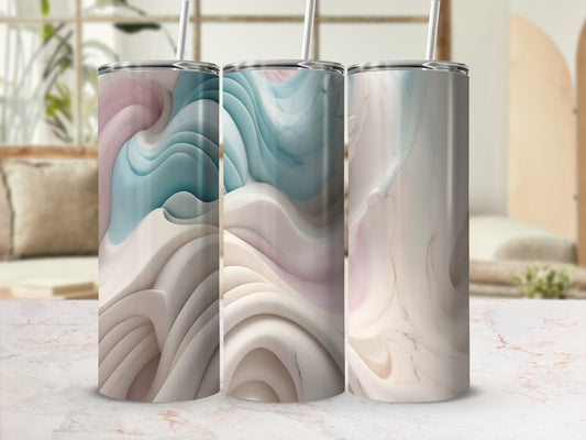 Pastel Abstract Wavy Pattern Tumbler product type