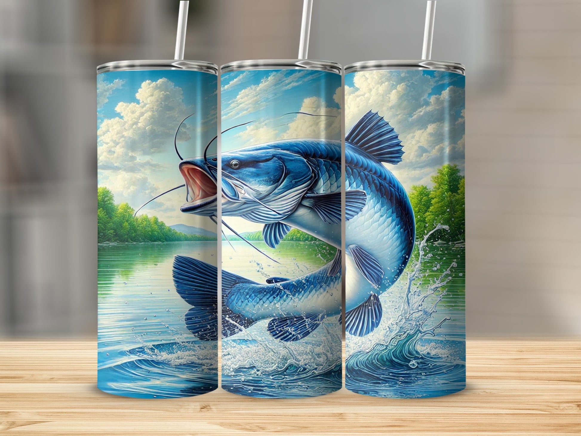 Vibrant Catfish Design Tumbler for Enthusiastic Anglers