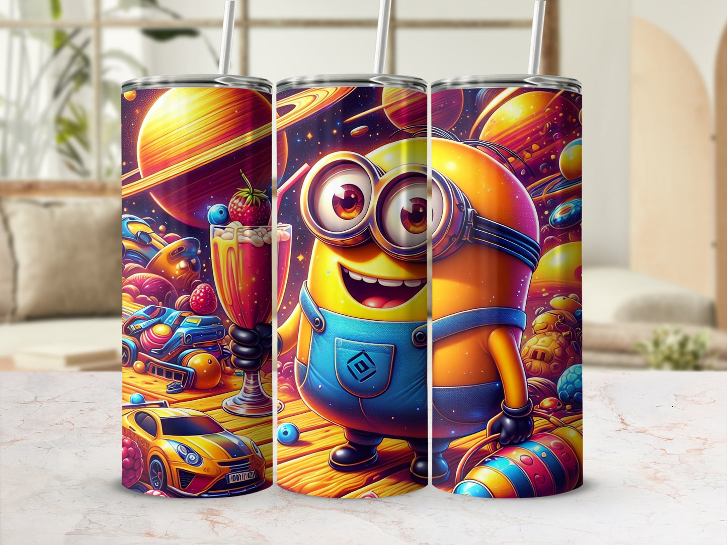Colorful Cartoon Character Design Insulated Tumbler