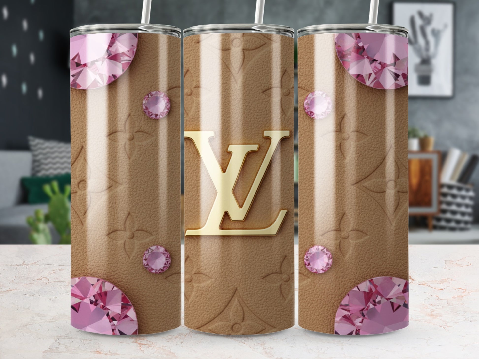Luxurious Diamond Embellished Tumbler with Lid