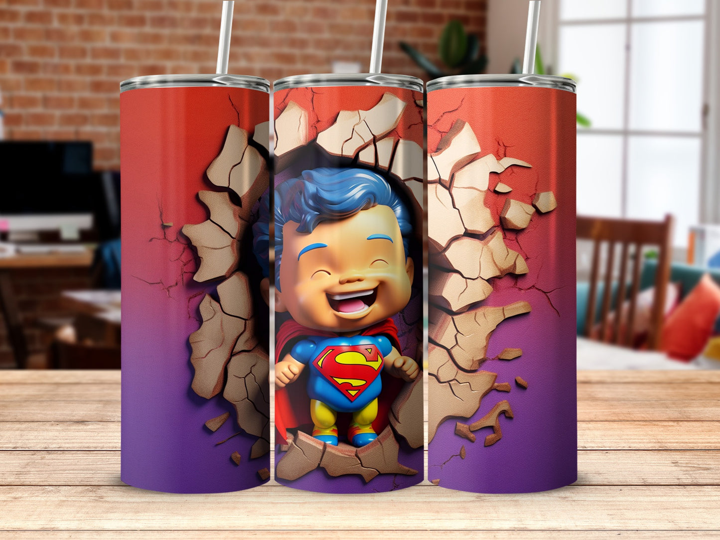 Cute Super Hero Baby With A Big Smile Tumbler