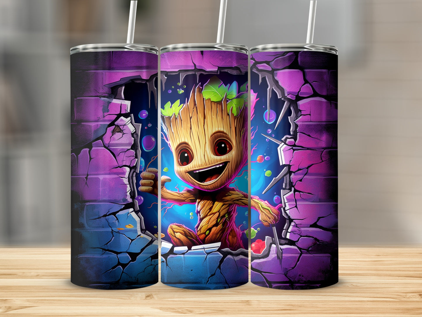 Vibrant Guardians Groot Tumbler with Fun Design