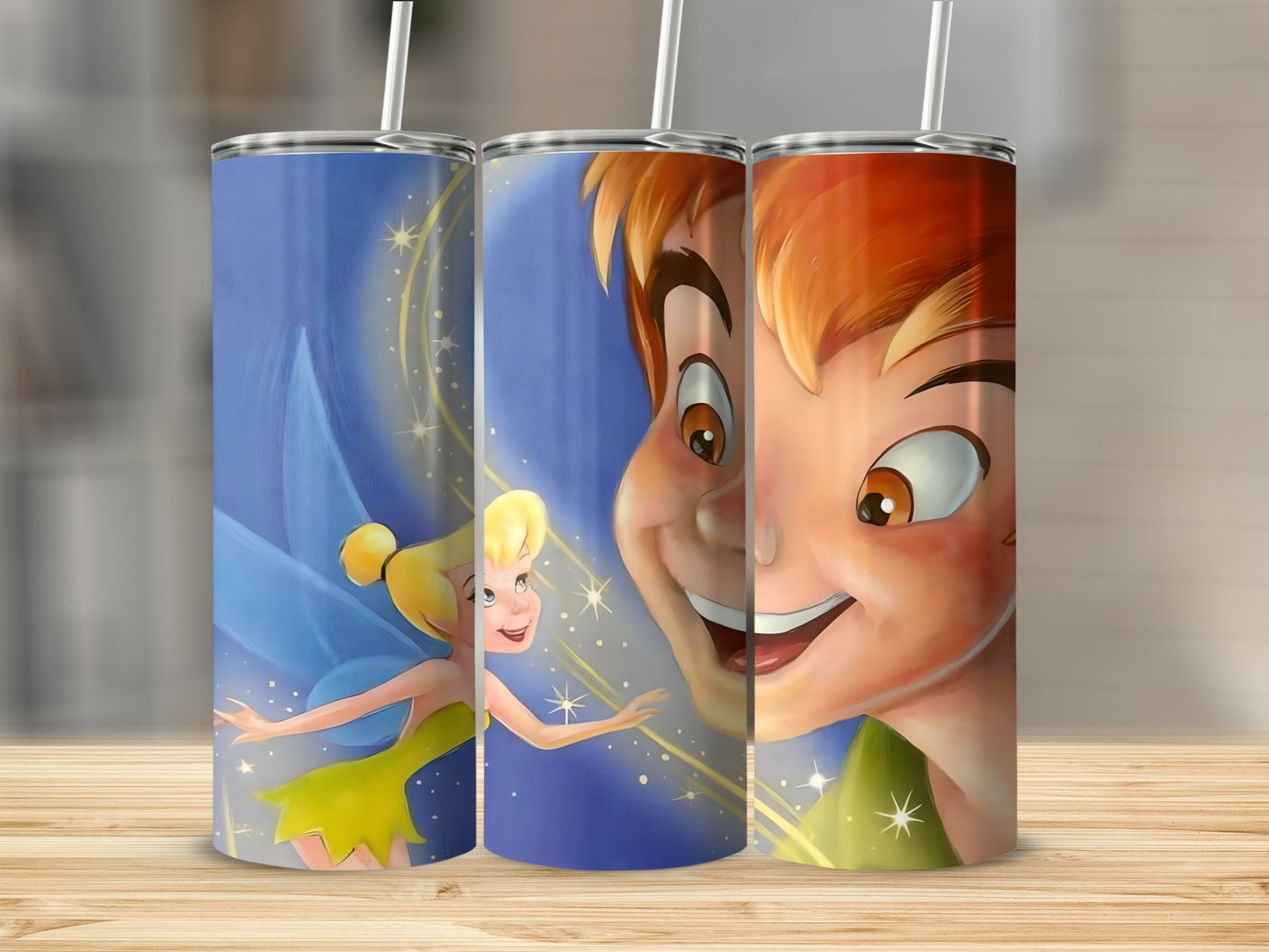 Fantasy Fairy and Boy Art Stainless Steel Tumbler Cups