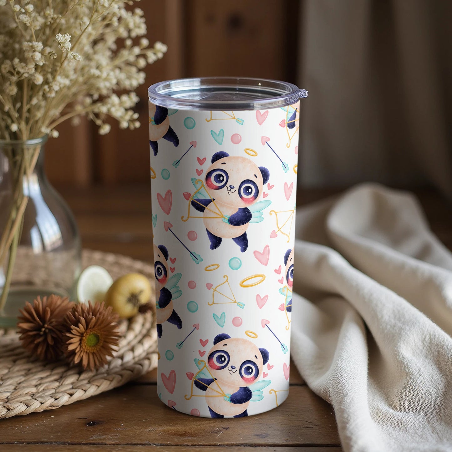 Cute Panda Archery Design Tumbler Products for Kids