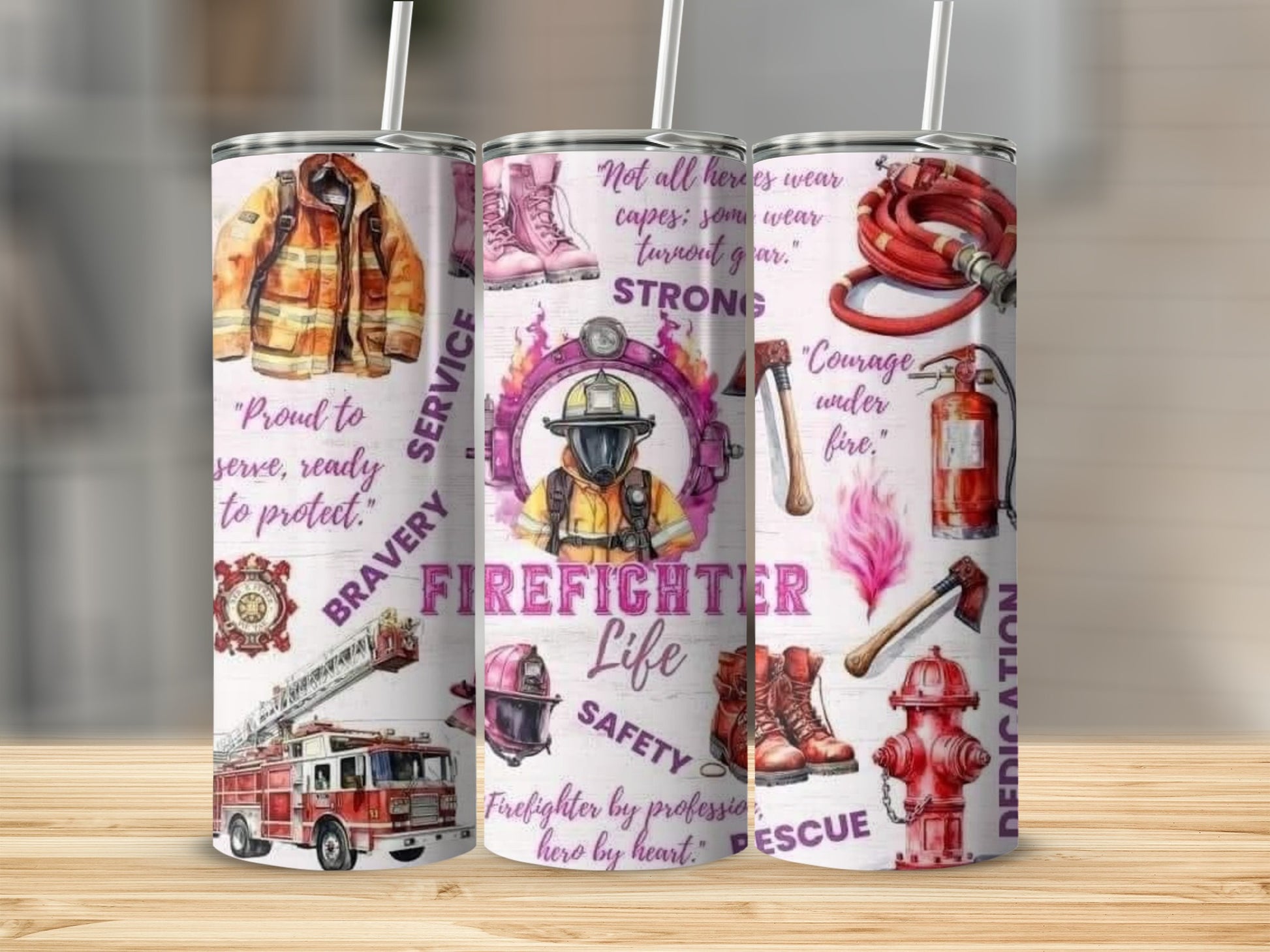 Firefighter Life Bravery Service Safety Dedication Product