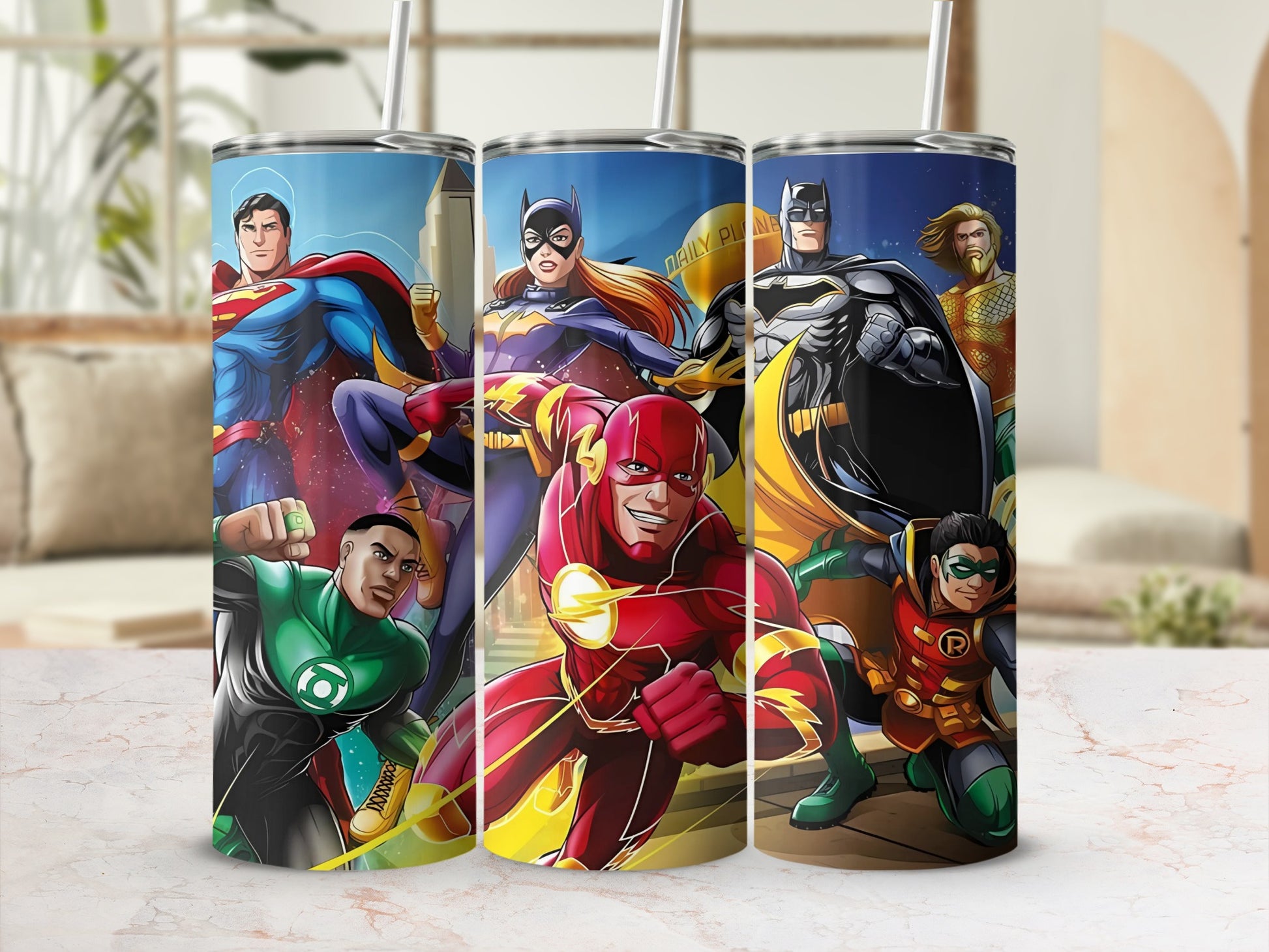 Superheroes Insulated Travel Tumblers Set of Three