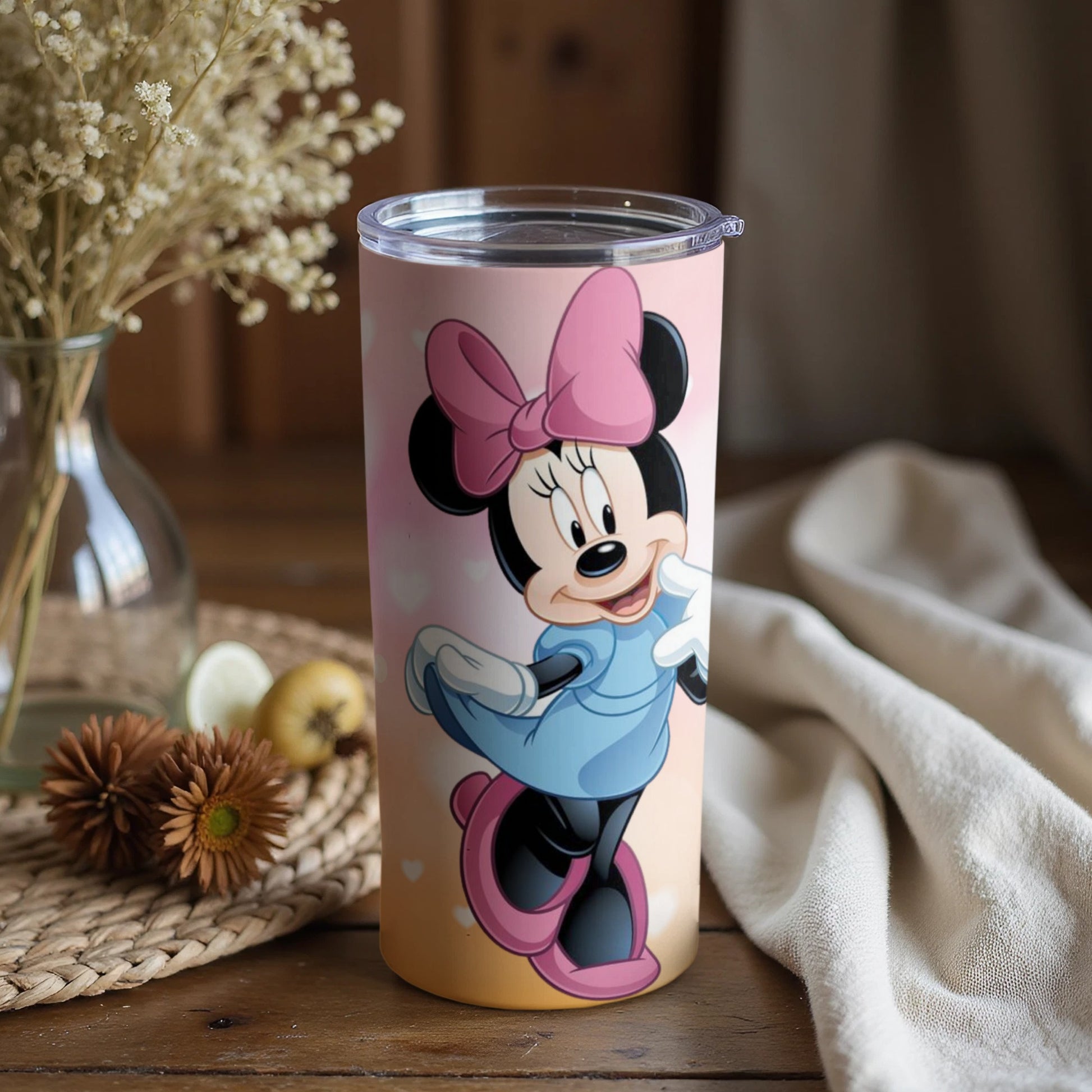 Minnie Mouse Tumbler with Pink Bow Design