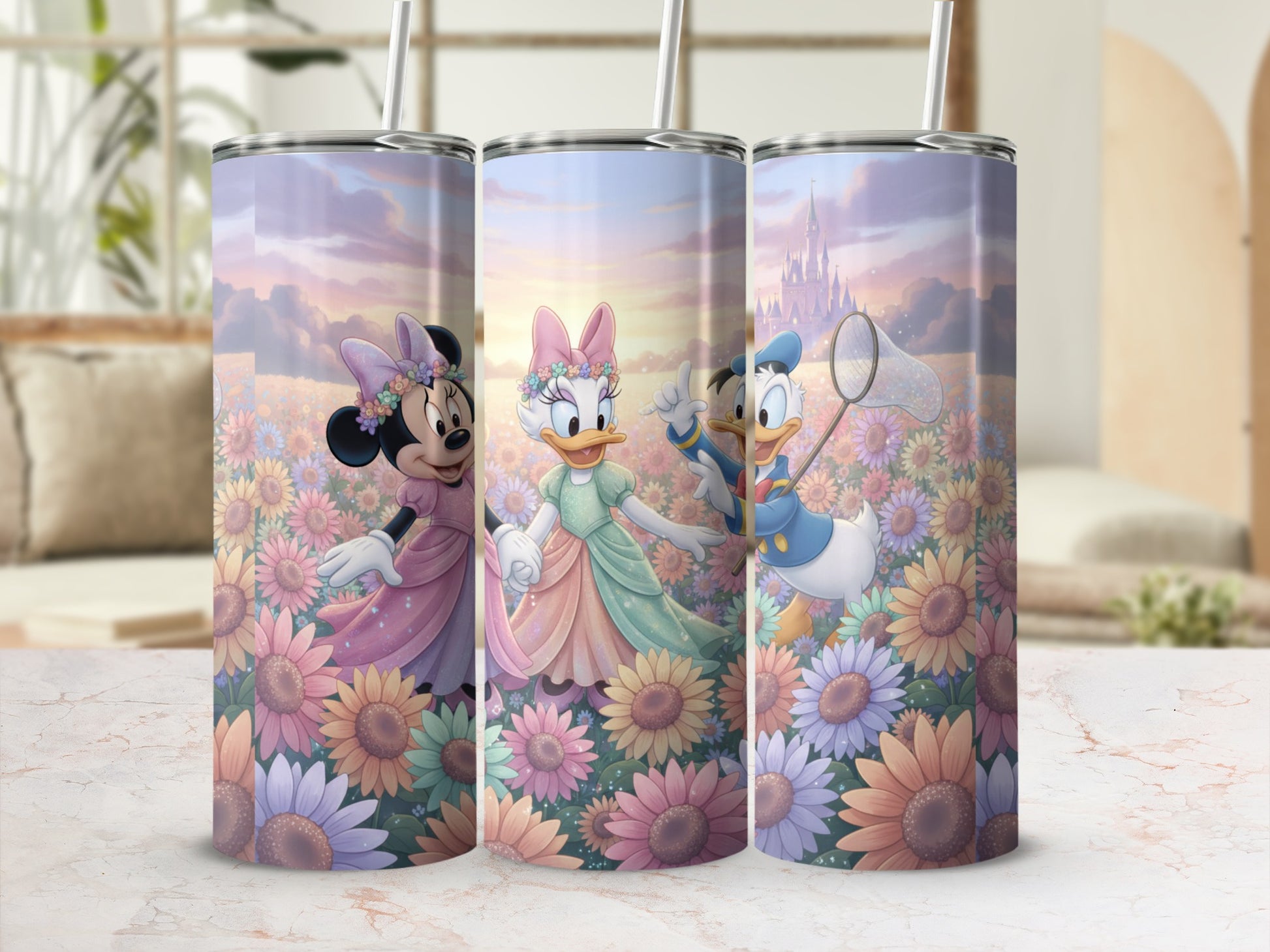 Minnie and Daisy in Flower Field Design Drinkware