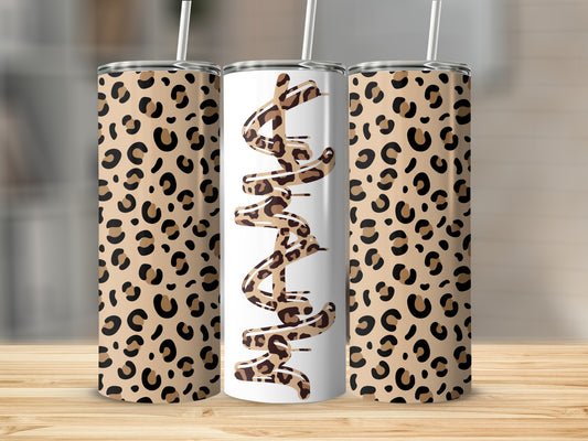 Leopard Print Custom Tumbler Personalized Tumbler Gift