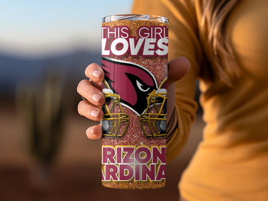 This Girl Loves Arizona Cardinals Graphic Design Tumblers