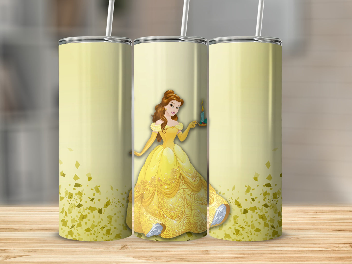 Princess Belle Themed Insulated Tumbler - 20oz Drinkware