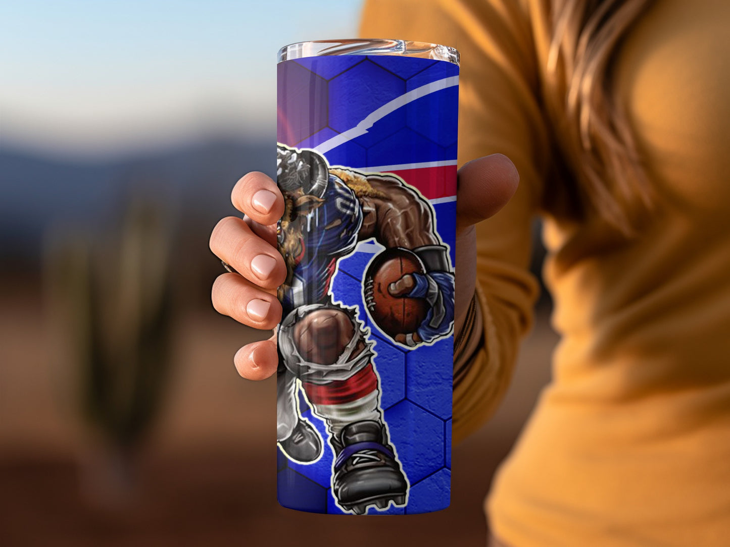Basketball Themed Acrylic Tumbler with Vibrant Art