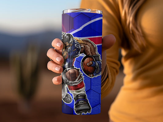 Basketball Themed Acrylic Tumbler with Vibrant Art