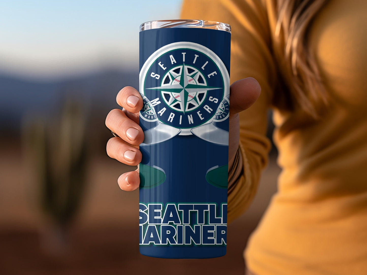 Seattle Mariners Baseball Helmets Logo Graphic Tumblers