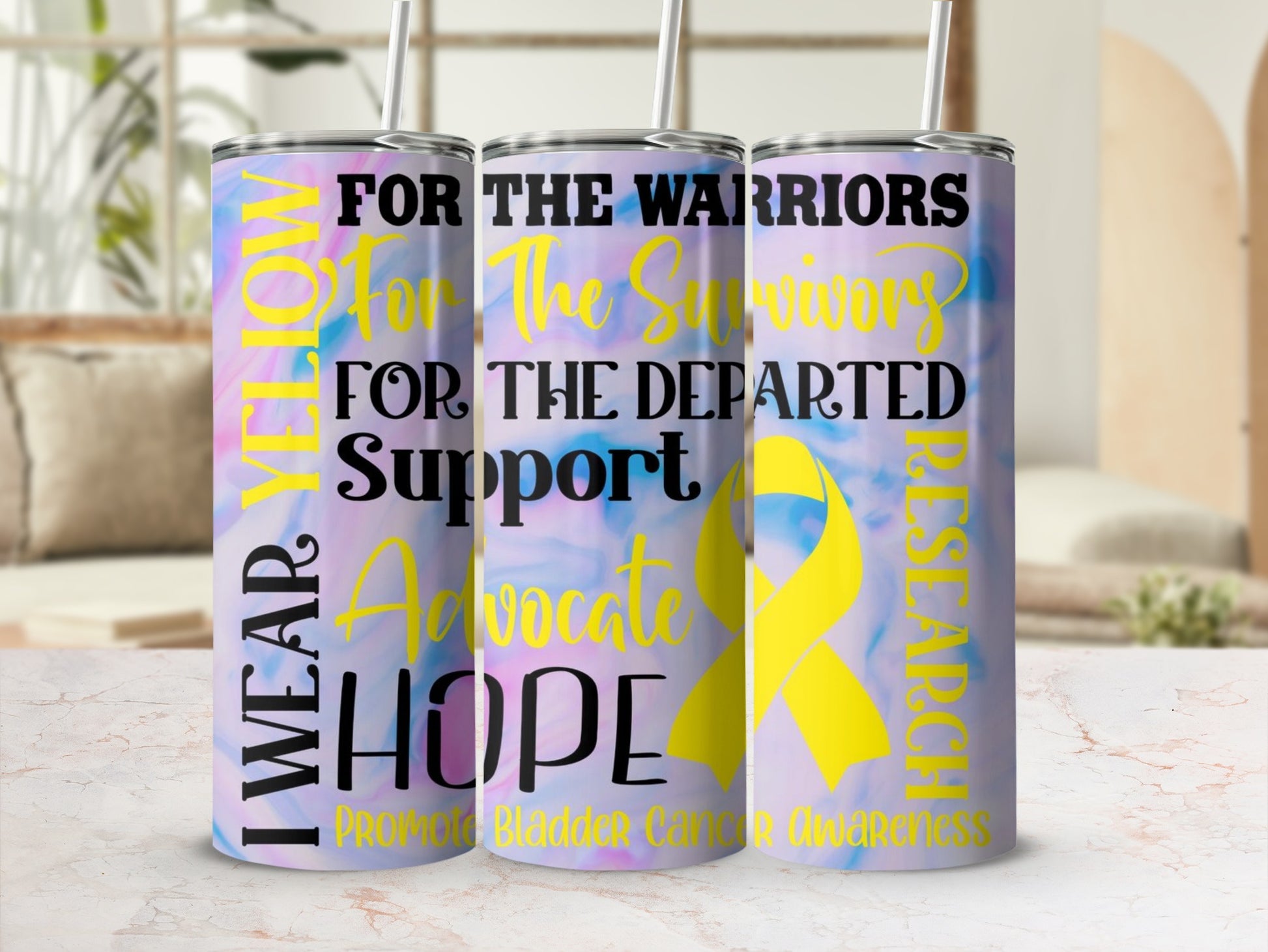 Bladder Cancer Awareness Support Tumbler Cup