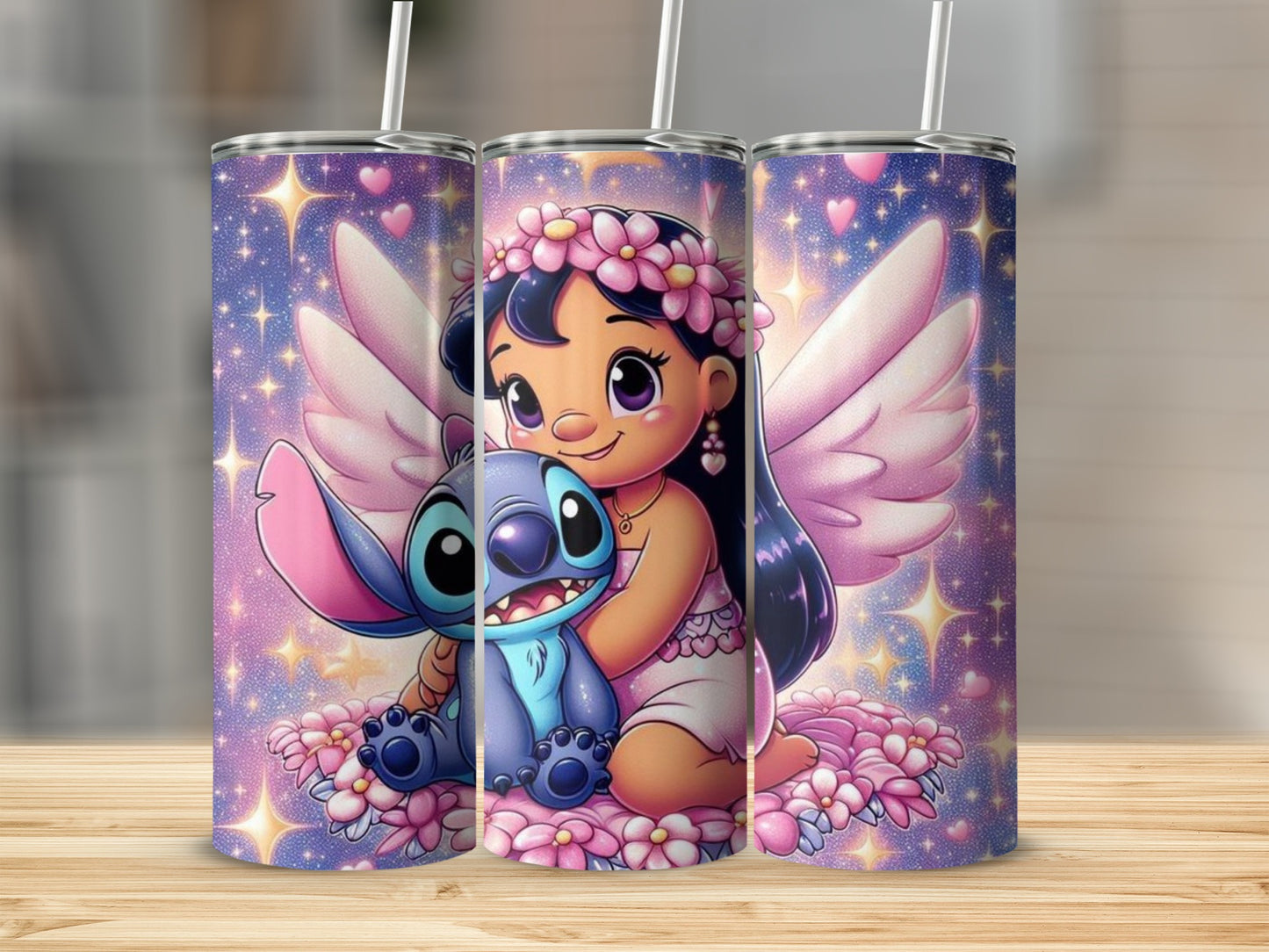 Cute Angel and Alien Character Illustration Tumbler