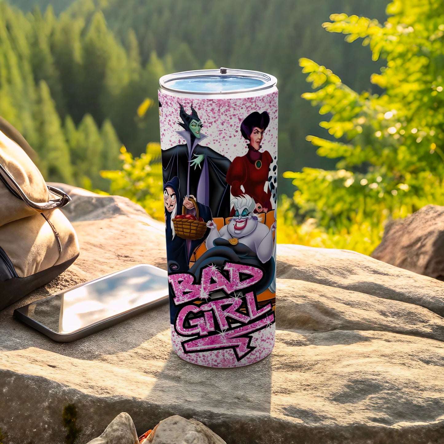 'Bad Girl Cartoon Character Design Travel Mug'