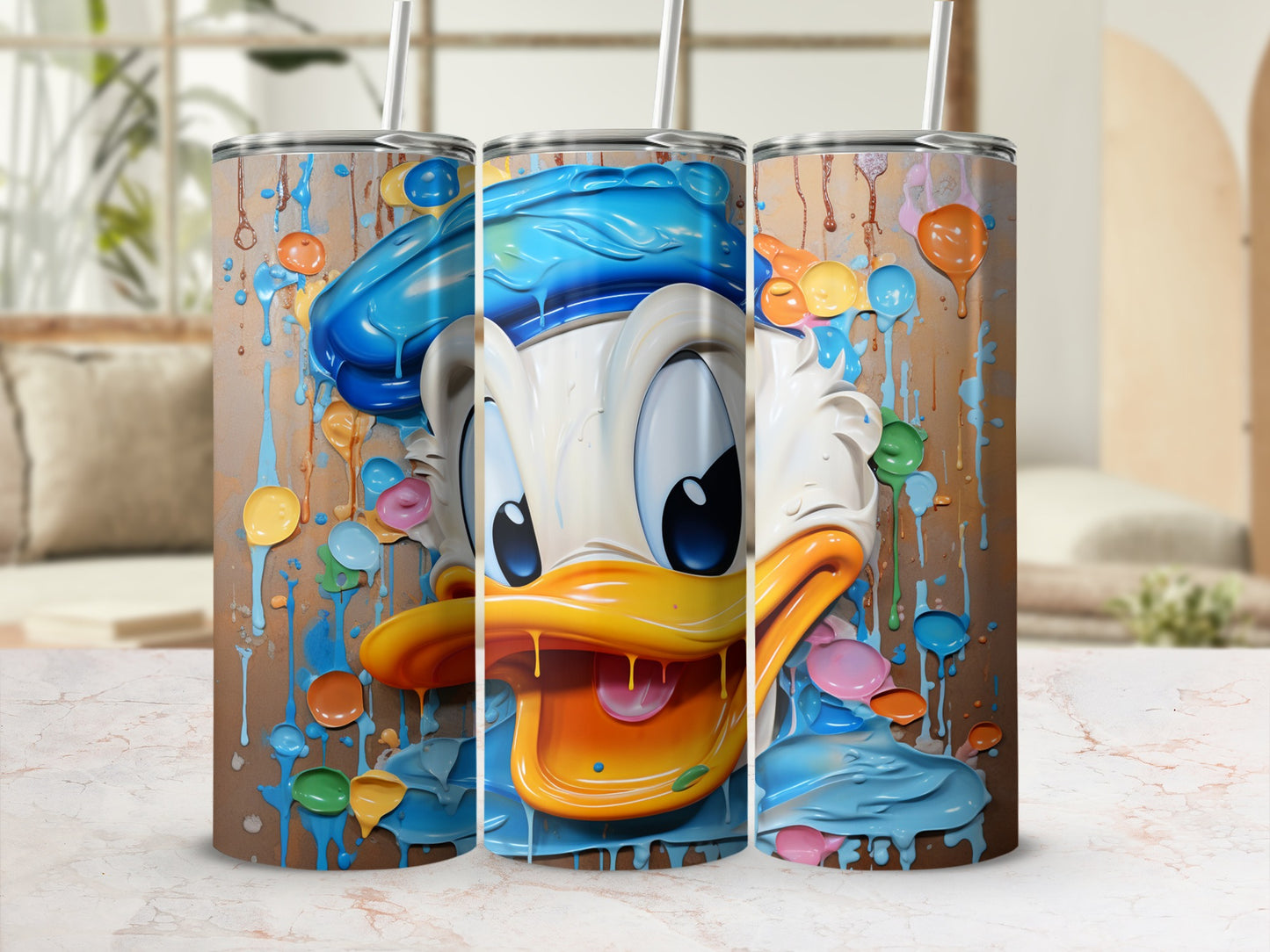 Colorful Duck Design Stainless Steel Tumblers