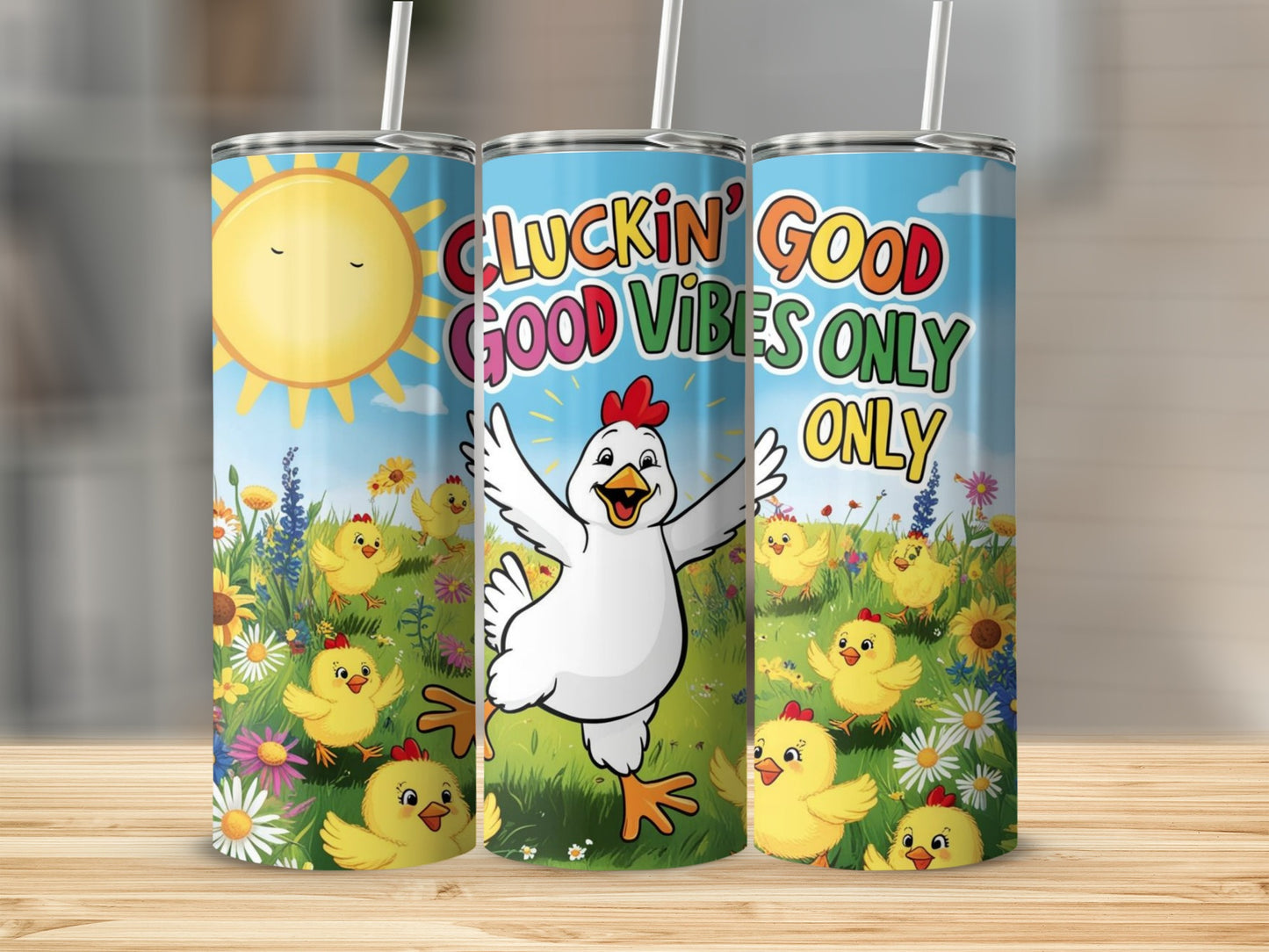 Cluckin' Good Vibes Only Chickens Tumbler product