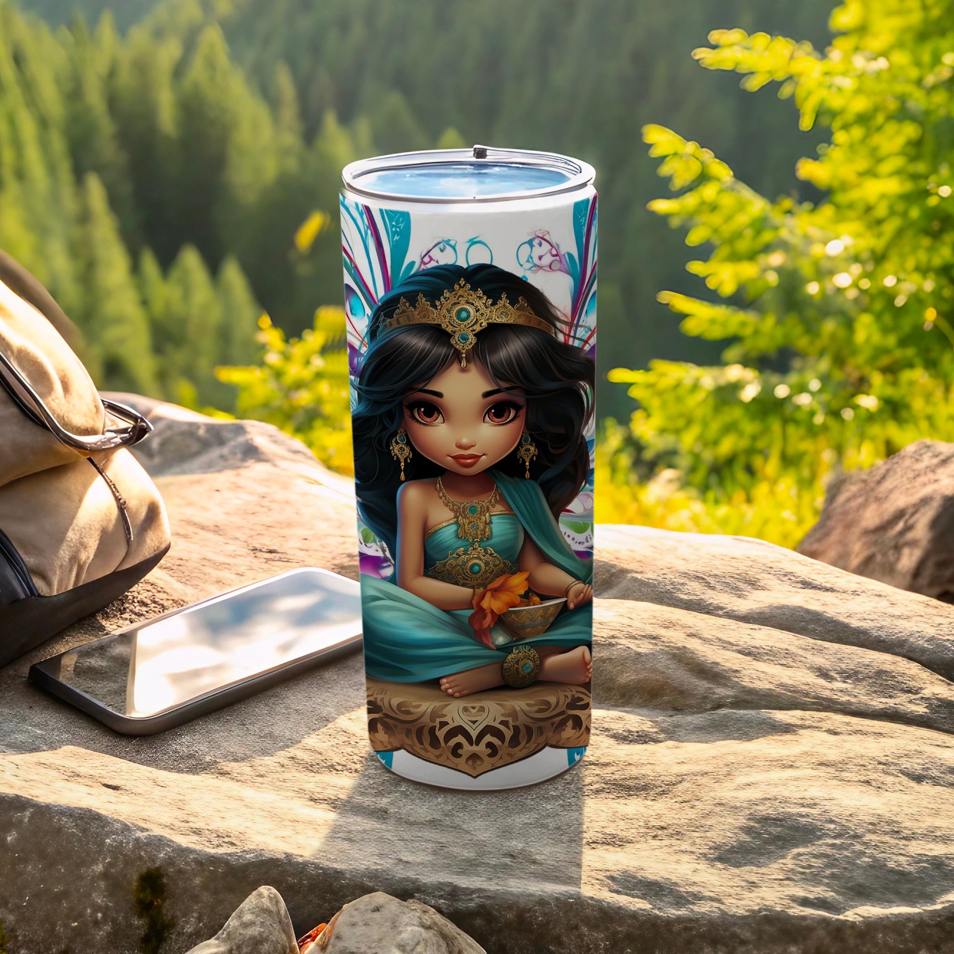 Beautiful Princess Design Insulated Tumbler with Lid