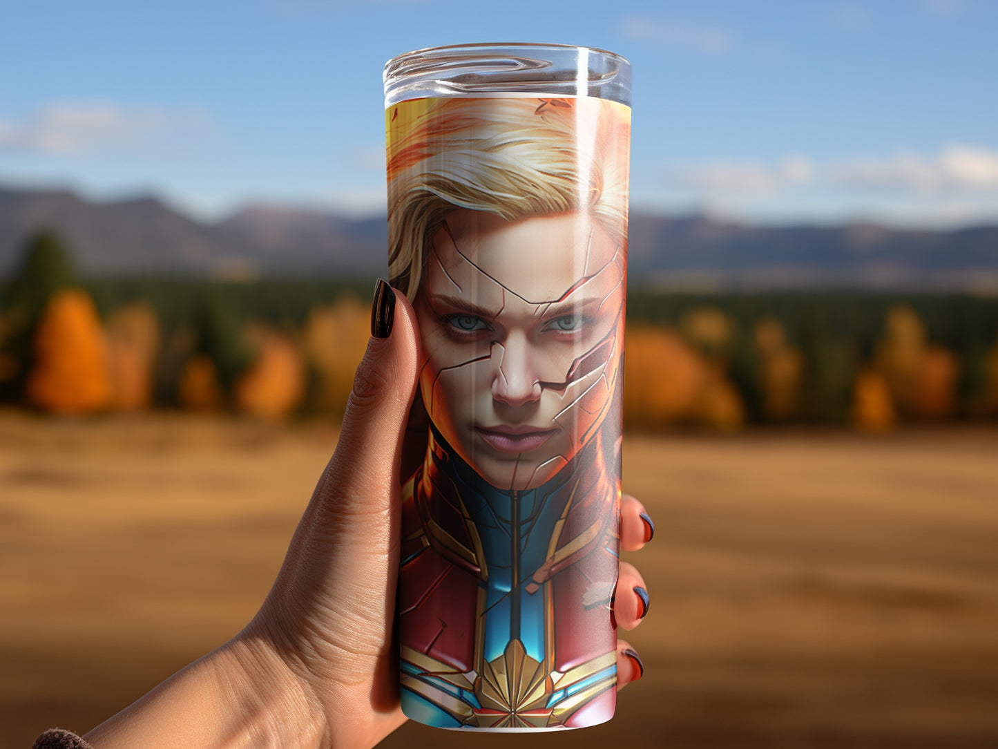 Intense Stare Superhero Themed Tumbler