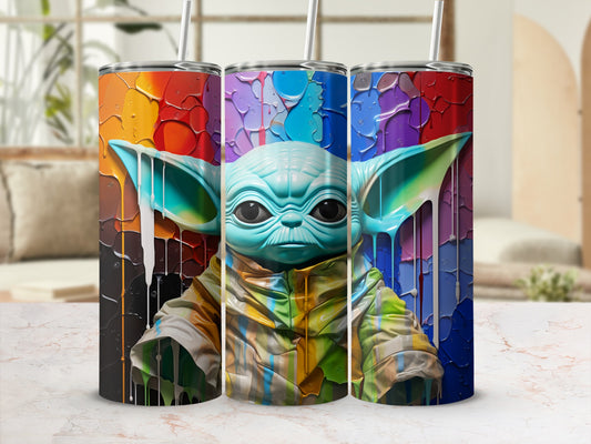 Colorful Alien Character Tumbler Insulated Drinkware