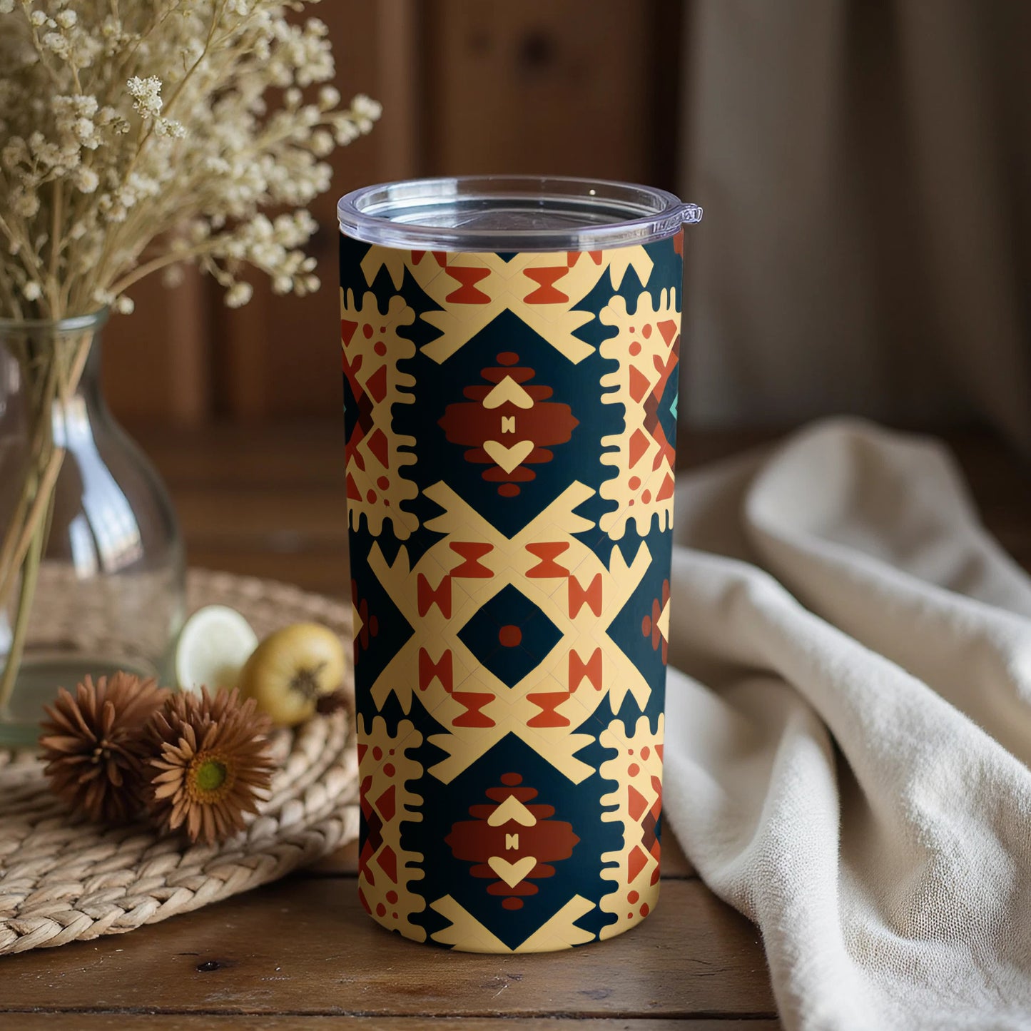 Southwestern Inspired Geometric Travel Mug Tumbler Product