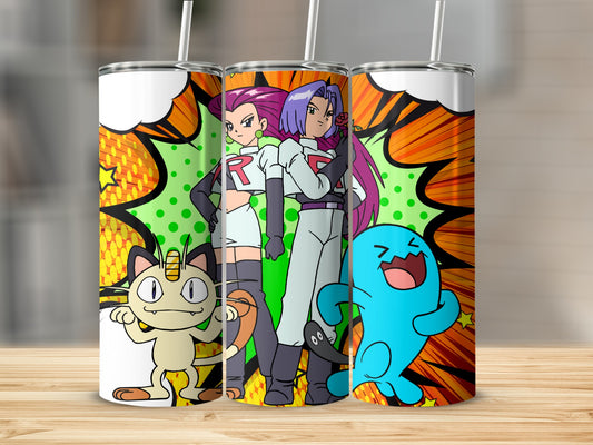 Team Rocket Anime Tumbler Colorful Drinkware Collection