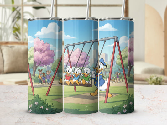 Donald Duck and Nephews Swing Scene Tumbler