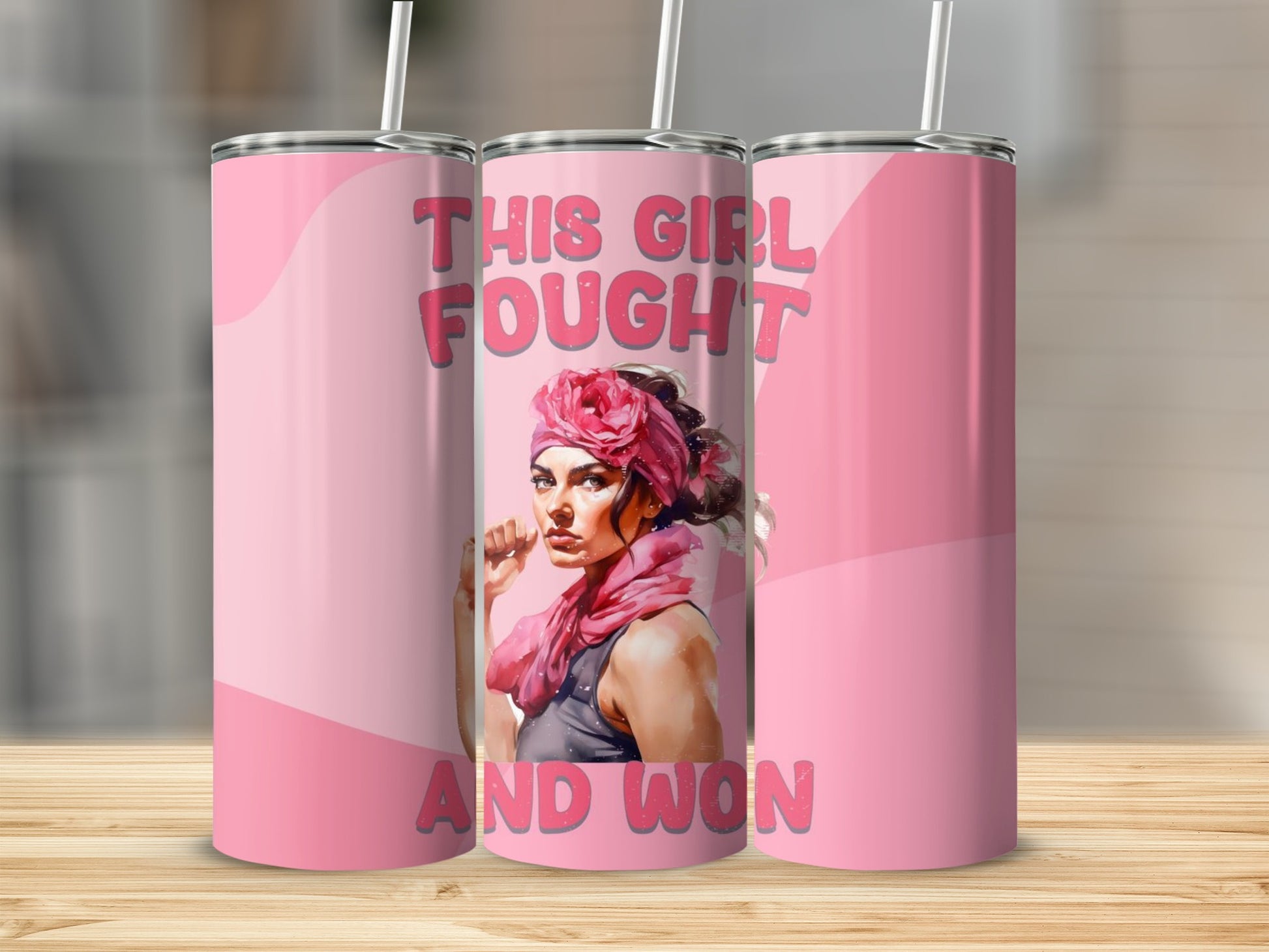 This Girl Fought and Won Motivational Tumbler
